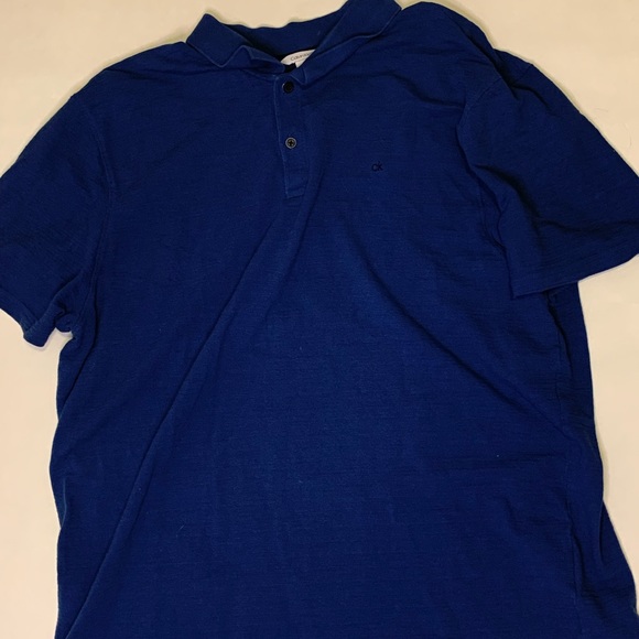 Calvin Klein Blue Polo Shirt - Picture 1 of 3